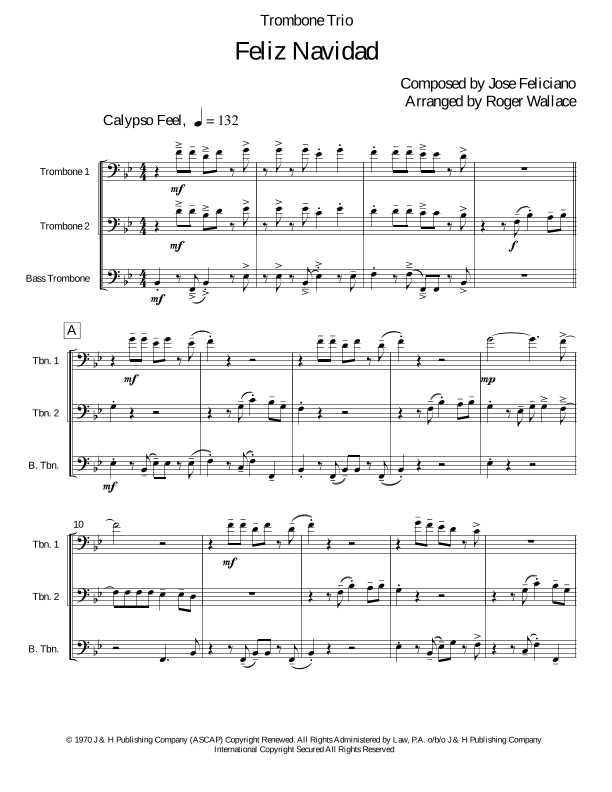 Feliz Navidad (arr. Roger Wallace)