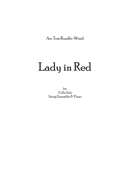 Lady In Red (arr. Tom Rundle-Wood)