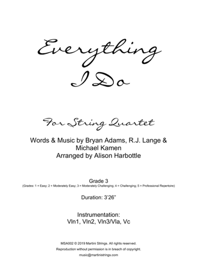 (Everything I Do) I Do It For You (arr. Alison Harbottle)