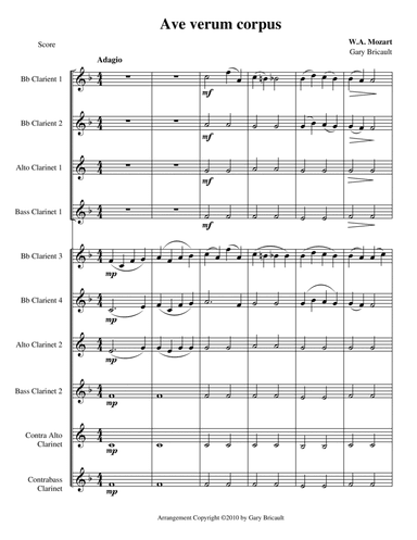 Ave Verum Corpus (arr. Gary Bricault)
