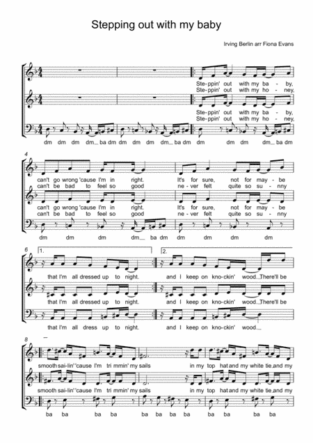 Steppin' Out With My Baby (arr. Fiona Evans)