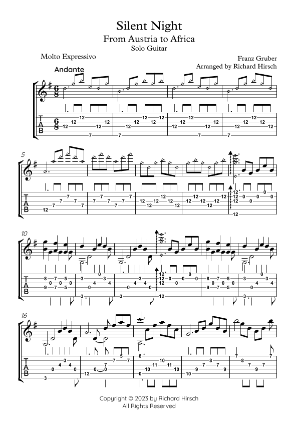 Silent Night: From Austria to Africa (arr. Richard Hirsch)