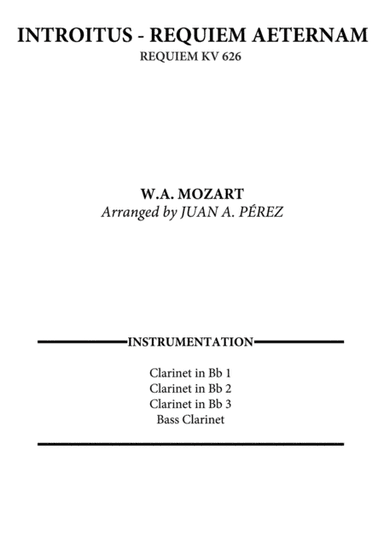 Introitus - Requiem Aeternam (Requiem KV 626) (arr. Juan A. Perez)