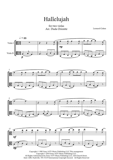 Hallelujah (arr. Duda Oriontte)