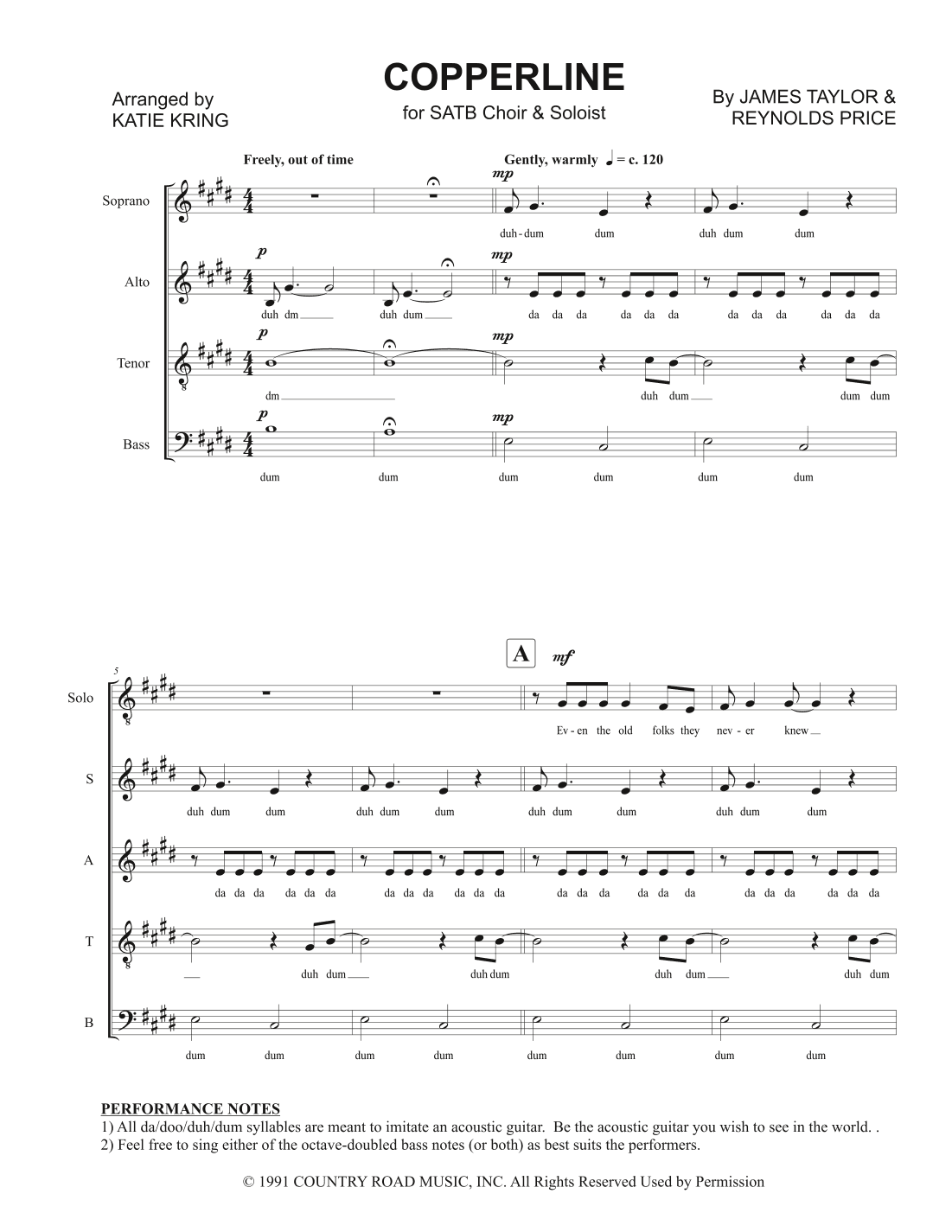 Copperline (arr. Katie Kring)