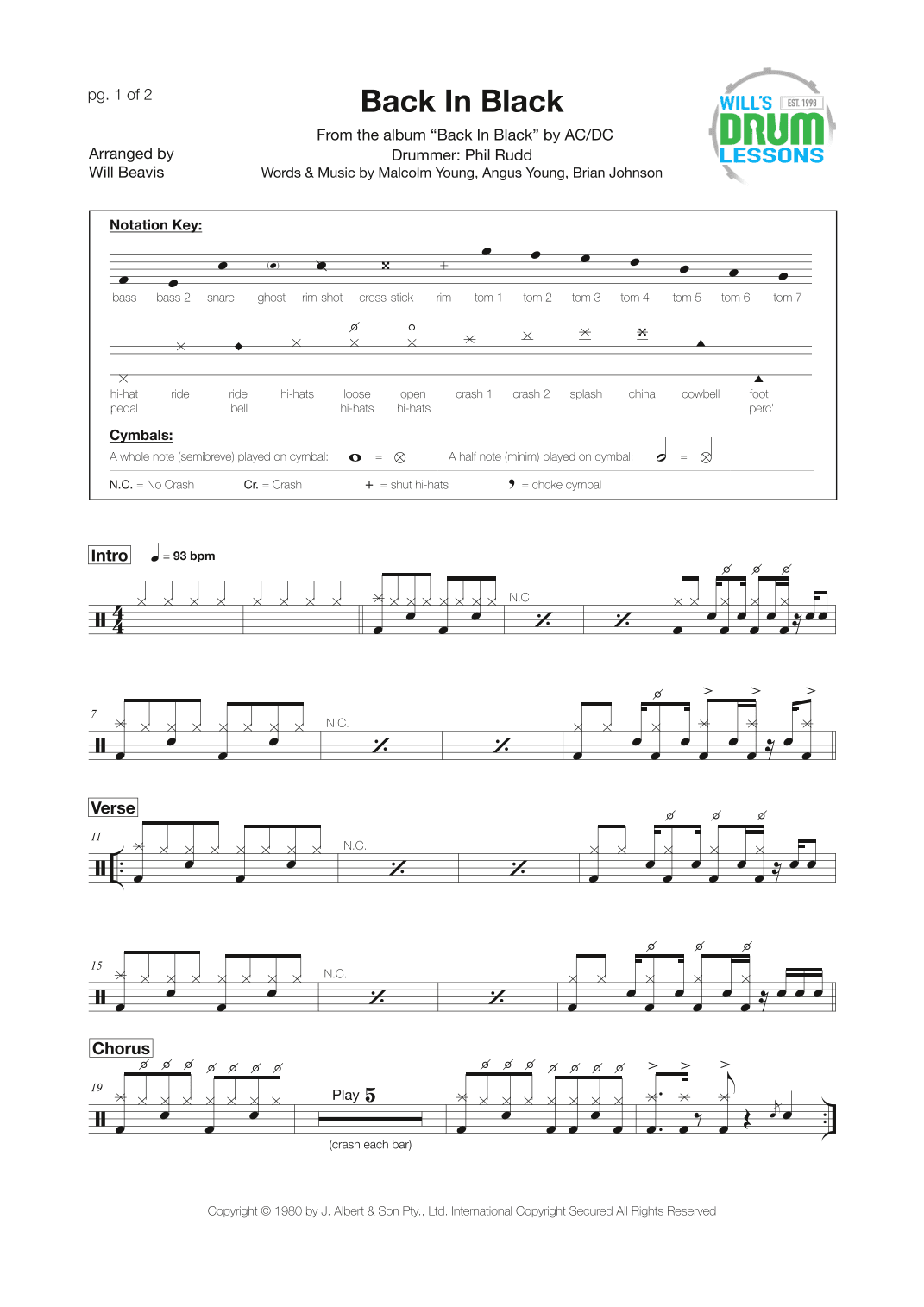 Back In Black (arr. Will Beavis)