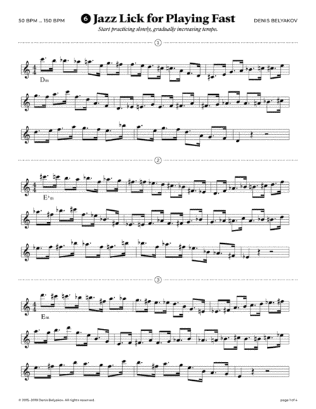 Jazz Lick #6 for Playing Fast
