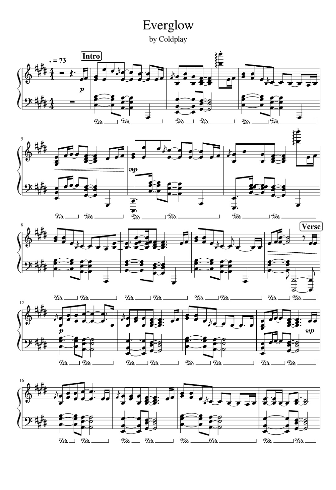Everglow (arr. Eduardo Sabino)