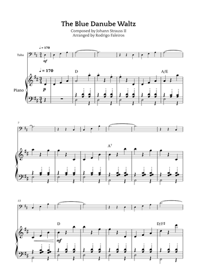 The Blue Danube Waltz (arr. Rodrigo Faleiros)