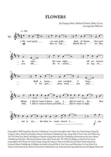 Flowers (arr. Milanov)