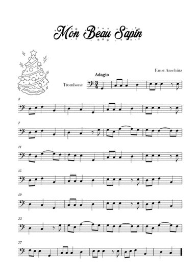 Mon Beau Sapin (for Trombone) (arr. Cadenza Editions)