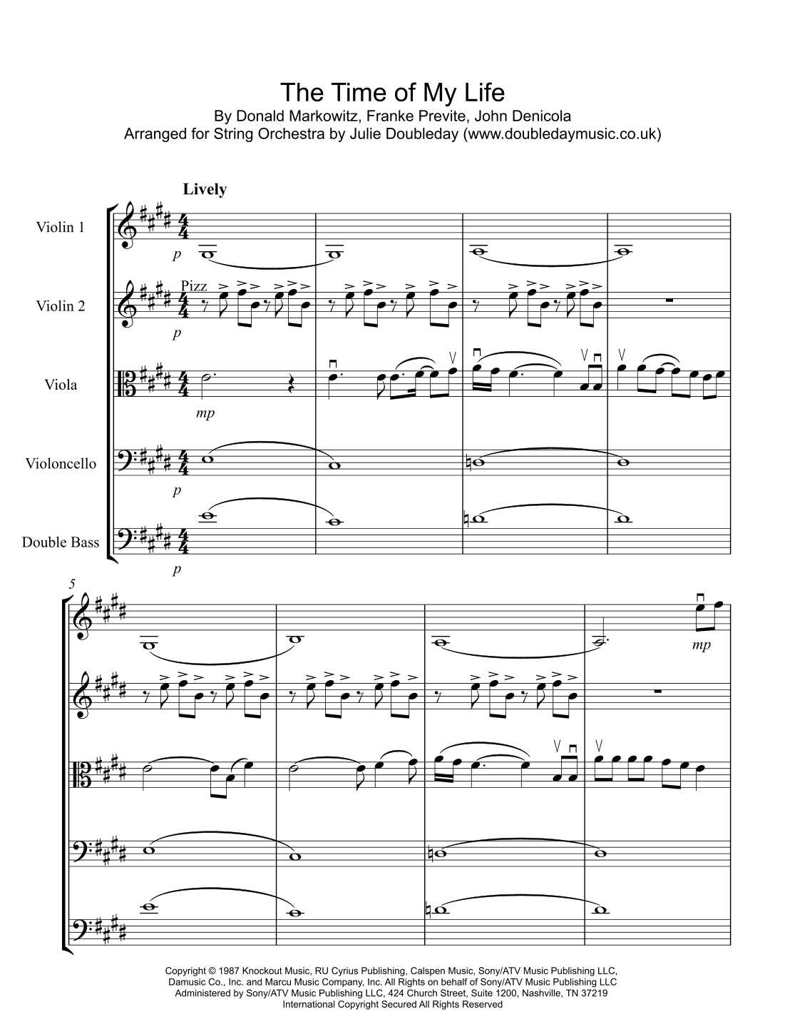 (i've Had) The Time Of My Life (arr. Julie Doubleday)