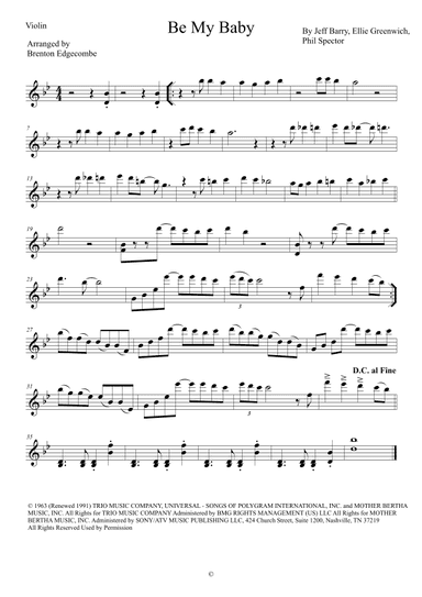 Be My Baby (arr. Adelaide String Duo)