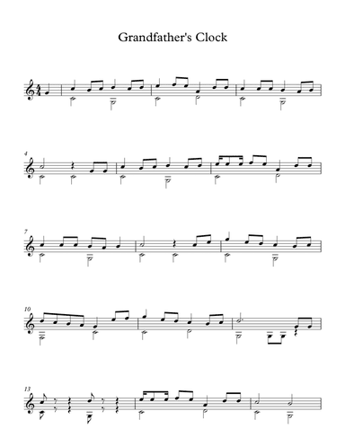 Grandfather's Clock - American Traditional Song (arr. Milan Mitic)