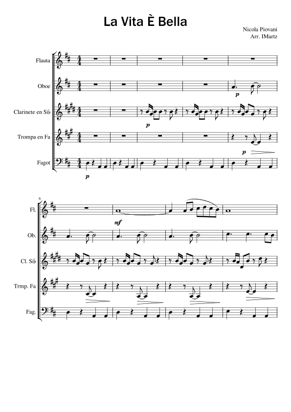 Life is Beautifull / La Vita È Bella (arr. IMartz)