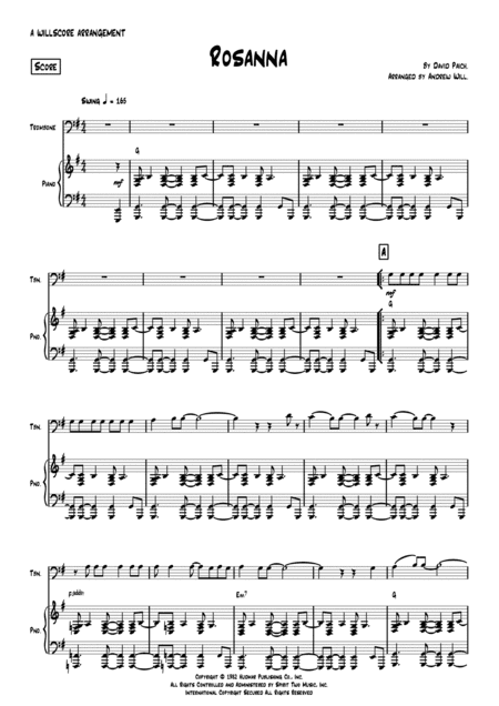 Rosanna (arr. Andrew Will)
