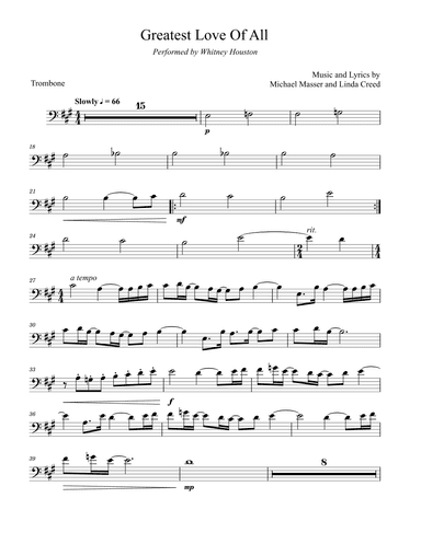 The Greatest Love Of All (arr. David Lartey)