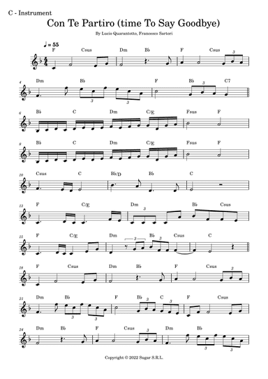 Con Te Partiro (time To Say Goodbye) (arr. Fabio Eduardo de Oliveira)