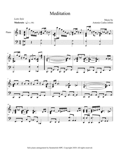 Meditation (meditacao) (arr. Summerisle MPC)