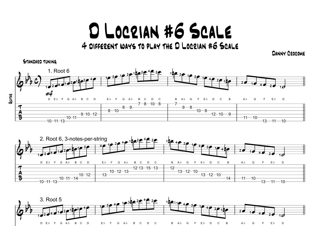 D Locrian #6 Scale (4 Ways to Play)