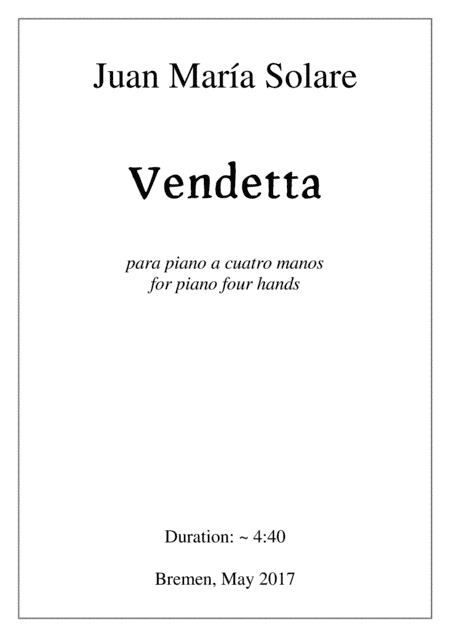 Vendetta [piano 4 hands]