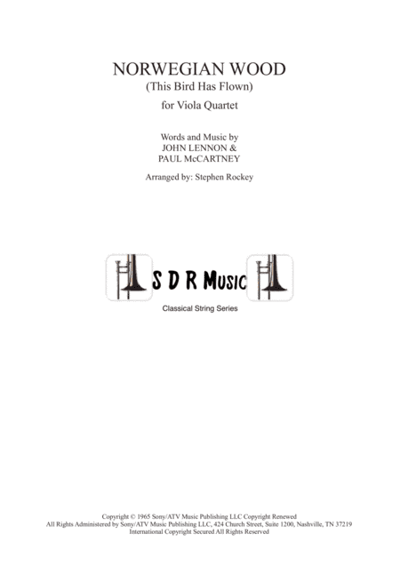 Norwegian Wood (this Bird Has Flown) (arr. Stephen Rockey)