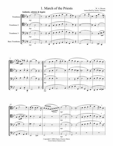 Suite from "The Magic Flute" for Trombone Quartet (arr. Ausman, Sonny)