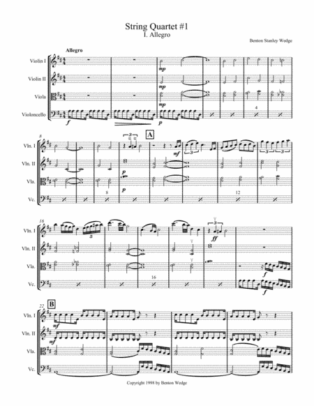 String Quartet No 1