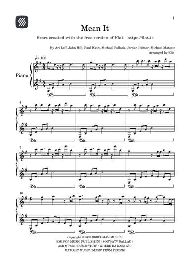 Mean It (arr. Elis)