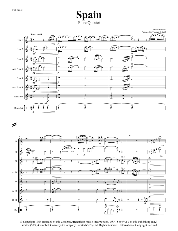 Spain (arr. Thomas Graf)