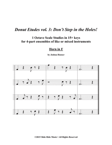 Donut Etudes vol. 3: Don’t Step in the Holes! – Horn Quartet