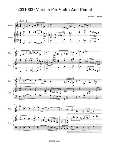 2031003 (Version For Violin And Piano)