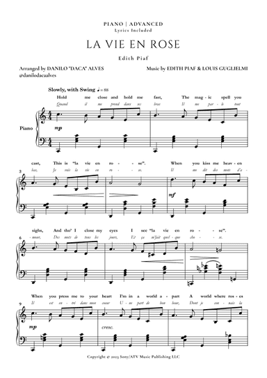 La Vie En Rose (arr. Danilo "Daca" Alves)