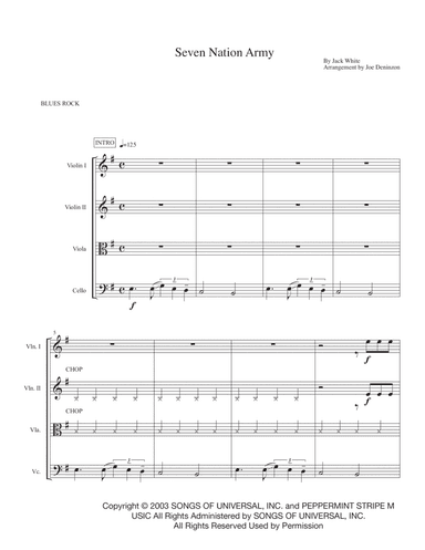 Seven Nation Army (arr. Joe Deninzon)
