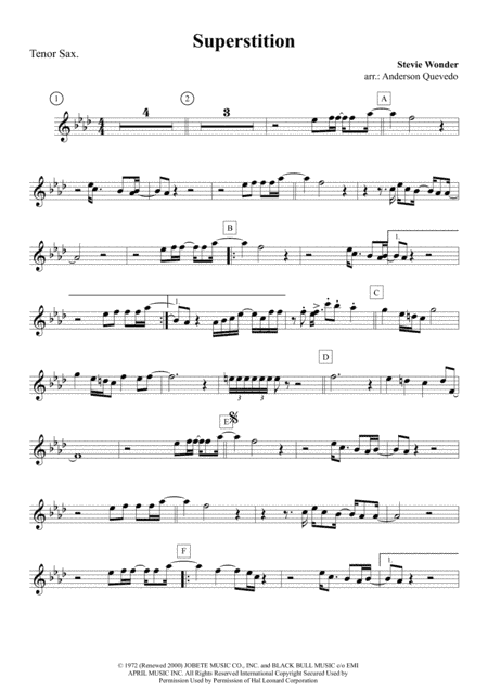 Superstition (arr. Anderson Quevedo)