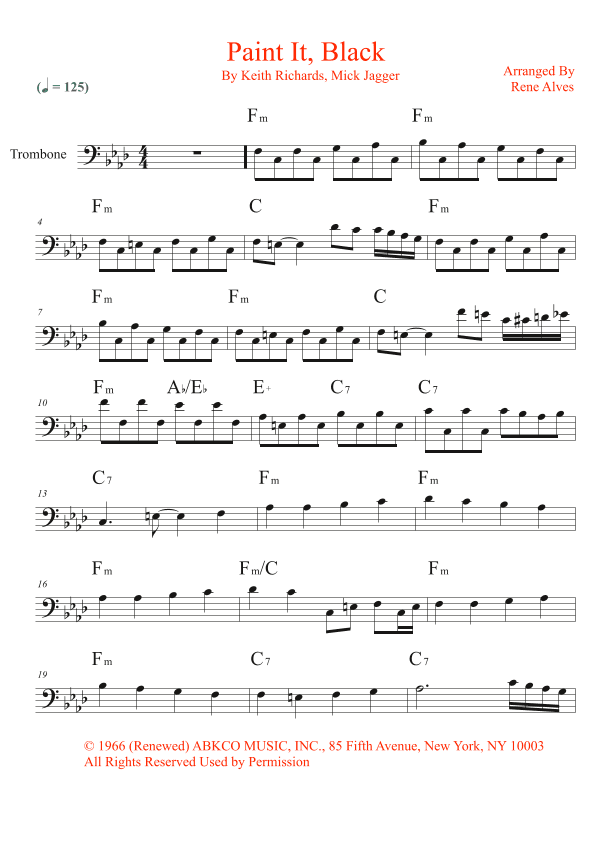 Paint It, Black (arr. Rene Alves)
