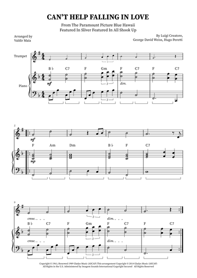 Can't Help Falling In Love (arr. Valdir Maia)