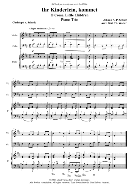 O Come, Little Children (arr. Gert Th. Walter)