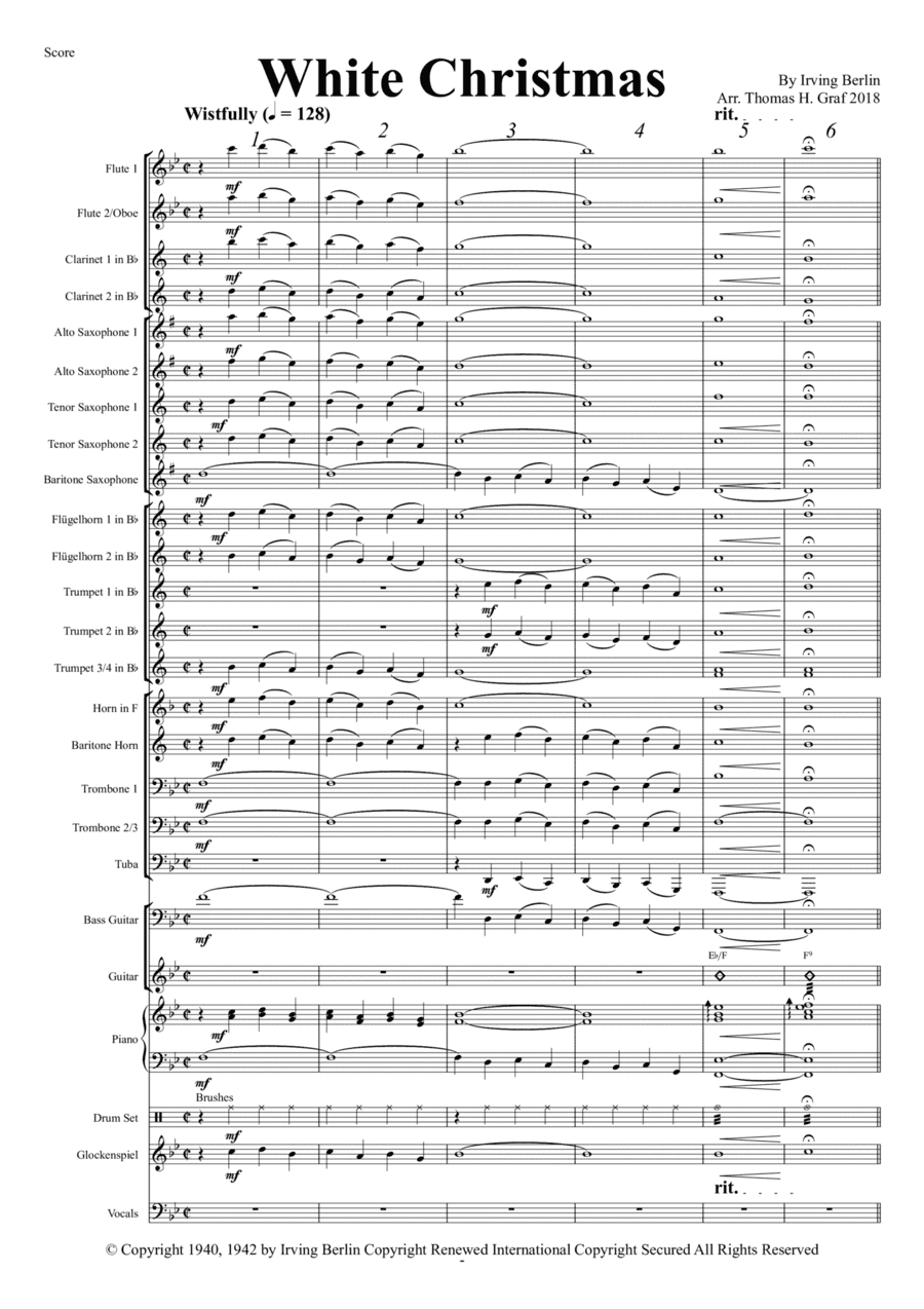White Christmas (arr. White Christmas - male vocals - Big Band/Concert Band)