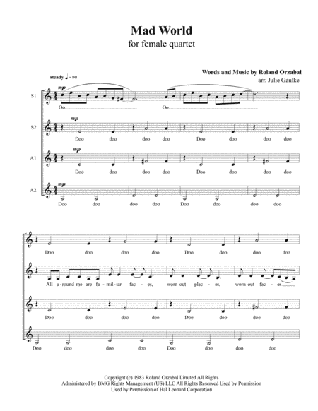 Mad World (arr. Julie Gaulke)