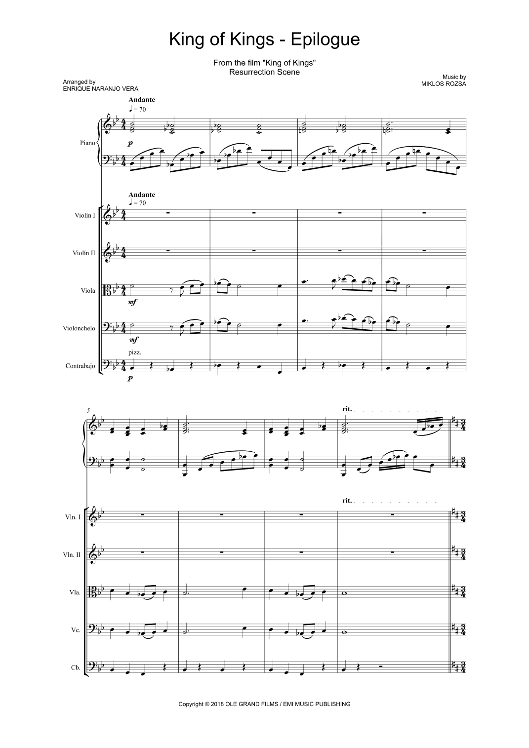 King Of Kings - Epilogue (arr. Enrique Naranjo Vera)