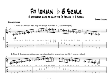 F# Ionian b6 Scale (4 Ways to Play)