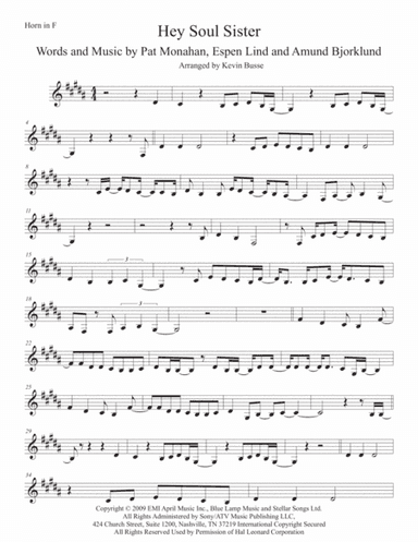 Hey, Soul Sister (arr. Kevin Busse)