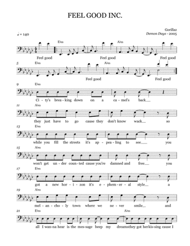 Feel Good Inc (arr. Brock Chart)