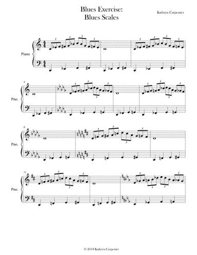 Blues Exercise: Blues Scales (Piano)