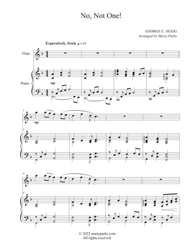 No, Not One! (Flute-Piano) (arr. Marty Parks)