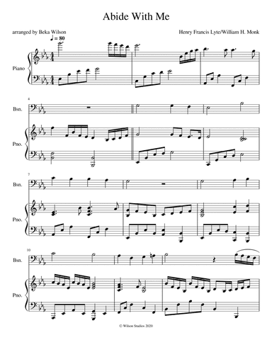 Abide With Me--bassoon solo (arr. Beka Wilson)