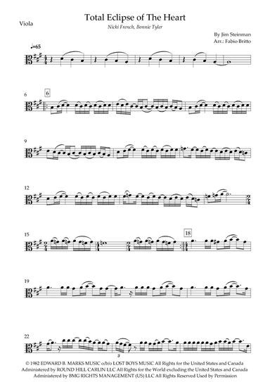Total Eclipse Of The Heart (arr. Fabio Britto)
