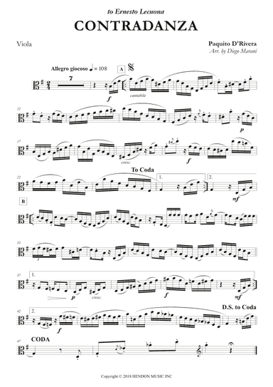 Contradanza - Duo (arr. Diego Marani)