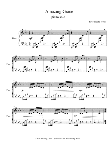 Amazing Grace - piano solo